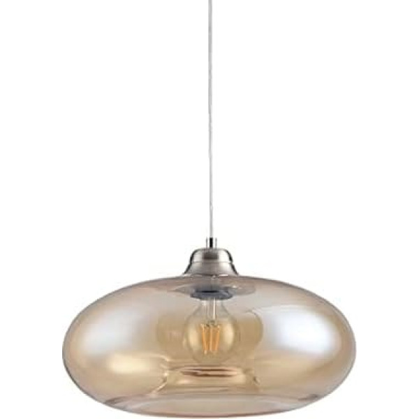 M2 OUTLET La Burbuja Pendant Light Diameter 40 cm 1 Bulb E27 Glass Amber