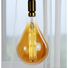 TIANFAN Antique LED Lamps Giant Decorative Light Bulb 8 W Dimmable E27 Base 220 / 240 V 600 Lumen Super Yellow Warm (A165)