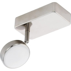 EGLO Connect Corropoli-C Smart Home LED Wall Spotlight, 1-Bulb, Ceiling Spotlight Made of Steel and Plastic, Colour: Matt Nickel, White, Dimmable, White Tones and Colours Adjustable