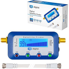 hb-digital Satellite Finder with Digital LCD Display and Sound Signal + F Connection Cable + German Instructions Satellite Finder