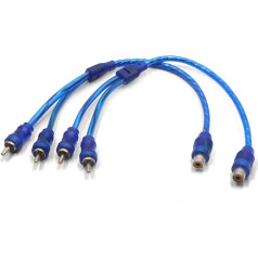 sourcingmap 2Pcs Female to 2 Male RCA Splitter Adapter Y Cable Wire for Car