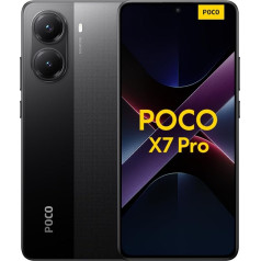 Xiaomi Poco X7 Pro Smartphone, 12+512GB, Black, 50MP Main Camera with OIS, 6000mAh (Typ.) Battery with 90W HyperCharge, IP68, AI Functions (Charger Not Included)