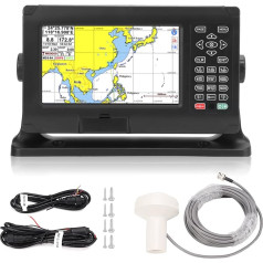 Marine GPS Units, Depth Gauge for Boats, 8 Inch Fish Finder Chart Plotter with High Accuracy, GPS Bds, Waterproof Keyed Assist Chart Plotter for Marine + Car