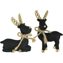 Elk Figure Reindeer 8 + 11 cm Decorative Figures Sculpture Statue Christmas Decoration Forest Animal Garden Decoration Animal Figure Deer Decorative Deer Christmas Decoration Advent Winter