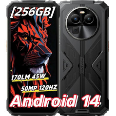 Blackview BV8100 Shatterproof Android 14 24GB+256GB/1TB Smartphone Shatterproof 8800mAh/45W Display 6.5