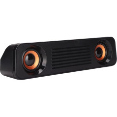 ASHATA Wired Soundbar, TV Soundbar with Subwoofer, USB HiFi 360 Degree Stereo Desktop Speaker, Home Cinema Surround Sound System Speaker, for TV Gaming Projector