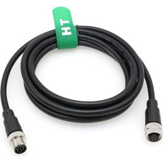 HangTon M12 Sensor Camera Extension Cable 8 Pin Female to 8 Pin Male Extension Cable for Cognex Actuator Profibus Automation Network Ethernet 1m