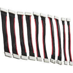 Maihuijia JST-XH Balance-Stecker auf Buchse, 2S, 3S, 4S, 5S, 6S, Lade-Verlängerungskabel, 15 cm, Balance-Kabel für RC-Lithium-Batterie (2S-6S), 10 Stück