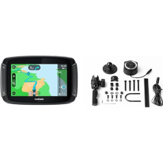 TomTom Motorcycle Sat Nav Rider 50 (4.3 Inch) & Rider Motorcycle Mount Set Including RAM for All TomTom Rider Models (see Compatibility List Below)