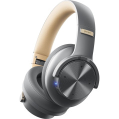 ETRSAIRL Picun B8 Bluetooth-Kopfhörer, 120H Spielzeit, kabellos, Bluetooth mit 3 EQ-Modi, niedrige Latenz, Freisprechanrufe, Over-Ear-Kopfhörer für Reisen, Zuhause, Büro, Handy, PC (Grau und Gold)