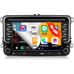 4+64G CAMECHO Android 13 Autoradio für VW Golf 5 Polo Skoda mit Navi Wireless Carplay,7 Zoll Doppel Din Auto Radio Touch Display mit Mirror Link FM/RDS/Type-C/SWC Bluetooth 5.0+DSP