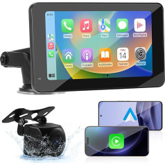 Aurevita Car Radio Carplay Wireless Android Car, 7 Inch Touchscreen Monitor, Stereo Car with BT/AUX, Mirror Link, GPS Navigation, Voice Assistant, L1