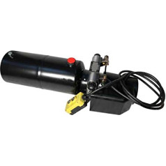 Hydraulic Power Unit, Compact Unit 2 kW, 6.5 l/min, 12 Volt, 160 Bar, Tank Size Selectable, for Double-Acting Consumer Size 10 Litres