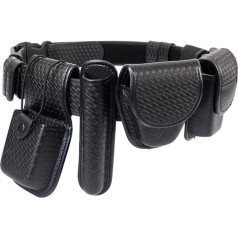 LytHarvest 8 in 1 Police Belt Set with Pockets, Law Enforcement Utility Belt Rig, Modular Safety Protection Equipment, Tactical Utility Belt, Wicker (Medium)