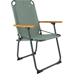 Bo-Camp Bushwick Garden Folding Camping Chair Aluminium Wood 100 kg Green