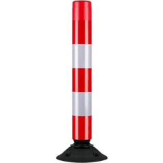 TMS PRO SHOP Flex Traffic Control Cylinder, Tiltable, Red/White, Reflective, 76 cm, Item No. 37174, Guide Cylinder, Plastic Posts, Barrier Posts