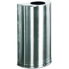Rubbermaid Half Round Bin Fire-safe Self-closing 34 Litres W458xD229xH813mm Stainless Steel Ref S012SSSPL