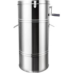 Honey Extractor, 2-Frame Stainless Steel Manual Crank Honey Extractor Equipment, Durable Fast, for Apiaries, Hobbyist Bee Keeper and Family Use