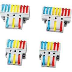 HUJWLBWF Quick Wire Connector Quick Splitter Wiring Cable Push-in Connector2 In 4/6 Out 3 in 6/9 Out(LT-933,50Pcs)