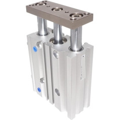 CALSUP Pneumatik-Luftzylinder, Kompakter Führungszylinder dünn DREI Achsen Luftpneumatikzylinder mit Führungsstange Mgpm Bohrung 32 mm Hub 25-400mm für automatische Ausrüstung(300mm Stroke,MGPM32)