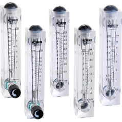 1 x 1,27 cm BSPT männlich/1/4 BSPT Innengewinde PMMA Flüssigkeitsmesser Wasserdurchflussmesser Panel Rotameter mit Steuerventil LZM-15T 0,2–2 LPM 0,2–3 (0,2–3 LPM)