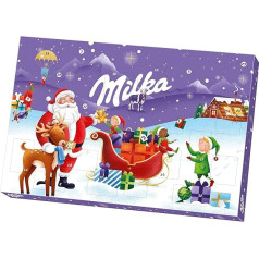 Milka Advent Calendar 1 x 200 g I Advent Calendar with Chocolate I Christmas Calendar I Chocolate Advent Calendar I Chocolate Made from 100% Alpine Milk with Milk Cream Filling I Random Design