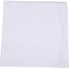 Cikonielf Muslim Headscarf for Men, Classic Middle Eastern Pattern, Arabic Headwear, Turban, Muslim Headband, Suit Headwear (35 x 19 x 6 cm, White Square), White Square
