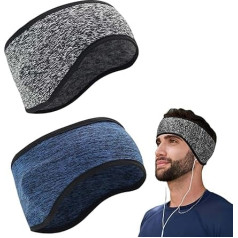 Pack of 2 Men's Ear Warmers, Economical Ear Muffs Headbands, for Many Occasions, such as Climbing Yoga Sports Jogging Running or Walking in Cold Winter