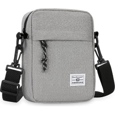 ANPTER Men's Shoulder Bag, Crossbody Bag, Mobile Phone Case, Men's Handbag, Small Shoulder Bag, Messenger Bag for Leisure, Holiday, Trips, Grey Men's Shoulder Bag, 多能