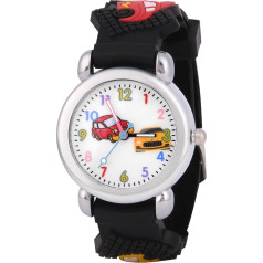 OFFCUP Kinderuhr, Kinder Uhren Analog, 3D Cartoon Lernuhr Quarzwerk, Silikon Uhrenarmband, 3 Jahre bis 11 Jahre, Armbanduhr Mädchen Junge Kinder analoge Quarzuhr