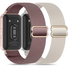 EverAct Elastic Bracelet Compatible with Samsung Galaxy Fit 3 Replacement Strap Watch Strap Accessories for Samsung Galaxy Fit 3 SM-R390 Nylon Replacement Strap Sports Watch Strap Women Men