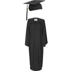 LIERYS Graduation Hat and Talar Set in Black - Graduate Hat (Tassel and Year 2022) with Robe for Graduation Parties - Cape Various Sizes, Dr. Hut One Size 54-61 cm