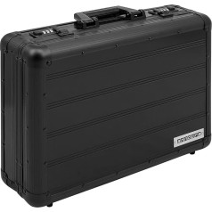 anndora Aluminium Attaché Suitcase Combination Lock Lockable – Choice of Colours, Black aluminium
