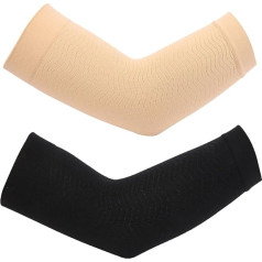 JIHUOO 4 Pairs Sports Fitness Elastic Arm Sleeves Short Arm Covers Tattoo Forearm Covers