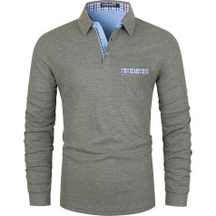 LIUPMWE Polo Shirt, Men's Long-Sleeved T-Shirts, Men's Shirt, Slim Fit, Golf, Sports