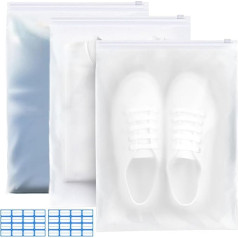 Pack of 40 Zip Bags Large Reusable 40 x 30 cm Zip Bag Travel Bag Waterproof Frosted Zip Bags Bag Storage Bag for Clothes Travel Underwear Towel Shoes