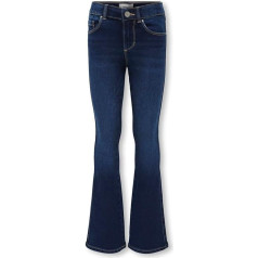 KIDS ONLY Girls' Kogroyal Reg Flared DNM Pim0237 Noos Jeans, Dark Blue Denim, 152 EU, Dark denim blue
