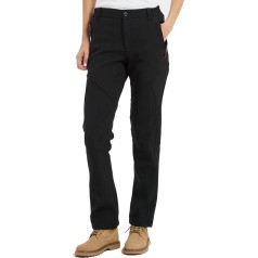 FLYGAGA Women's Outdoor Softshell Trousers, Hiking Trousers, Lined Fleece Warm Waterproof Windproof Quick-Drying Winter Trousers, Trekking Trousers, Functional Trousers, Autumn / Winter