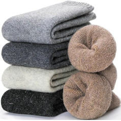 EBMORE Women's Wool Socks, Merino Warm Thick Wool Socks, Hiking Socks, Thermal Socks, Winter Socks for Women, 5 Pairs