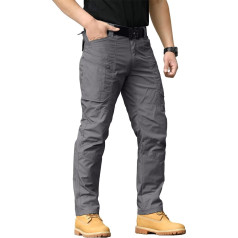 CARWORNIC Men's Tactical Trousers, Waterproof Cargo Trousers, Military Outdoor Trousers