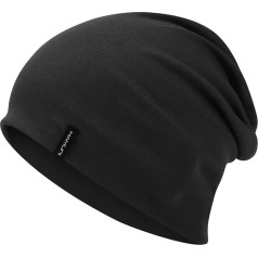HAMUNI Slouchy Women's Beanie Hat, Comfortable Cotton Hat, Men's Double Layer, Soft, Windproof, Thin Hat, Classic Fashionable Beanie Hat, Perfect for Everyday Use and Transitional Periods