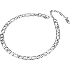 Richstee Anklet for Women Summer Anklet Curb Chain Figaro Chain Wheat Chain Foot Jewellery Adjustable Anklet with Gift Box