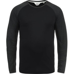 !Solid Bastien Men's Long-Sleeved T-Shirt with Crew Neck