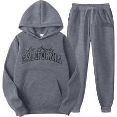 Jogging Suit Men's Tracksuit for Men Tracksuit Plain Letter Print Loose Hoodies with Pockets and Tracksuit Leisure Suit Pullover Tops and Sports Trousers Tracksuit Set for Teenagers