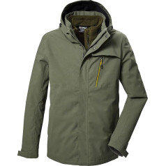 Killtec Men's Kow 6 Mn Jacket 3 in 1 Functional Jacket Waterproof with Zip-Off Hood and Zip-In Fleece Jacket
