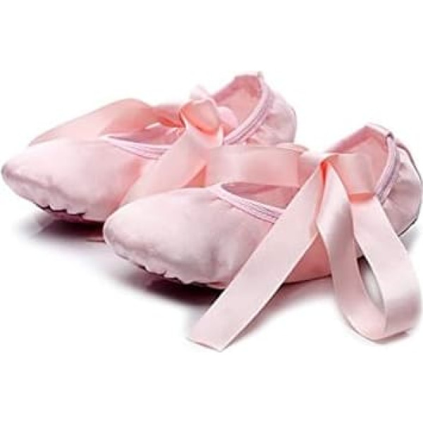 Lily's Locker - Ballet Shoes Girls Pink Satin Ballet Slippers for Children Women