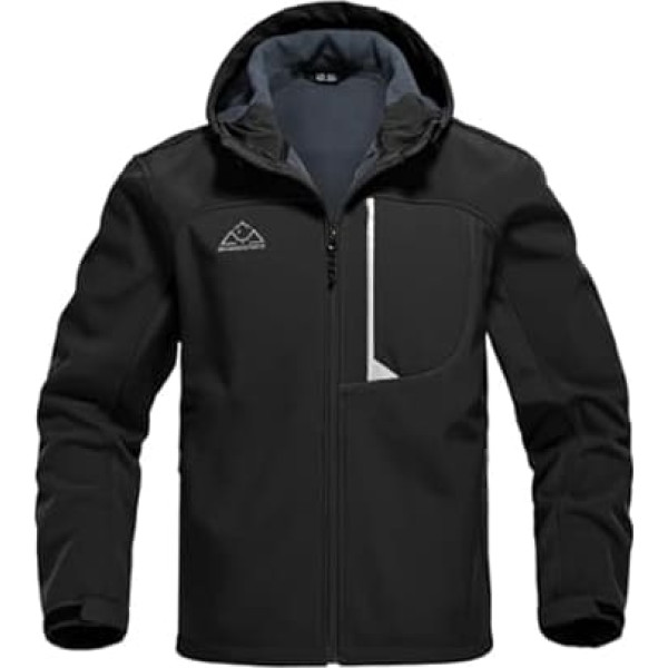 Rdruko Softshelljacke Herren Wasserdicht Funktionsjacke Fleece Gefüttert Jacke Winter Wanderjacke Outdoorjacke Winddicht Winterjacke Freizeitjacke
