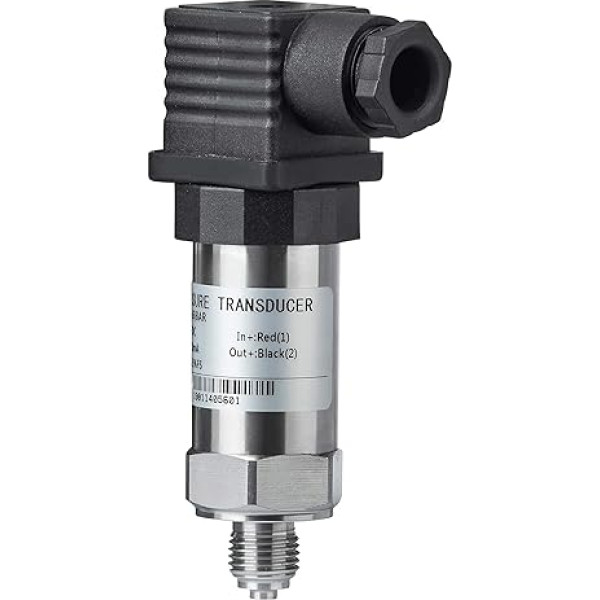 EMPEO by Messbo Pressure Transmitter Class 0.5%, 0-10 Volt, 0-60 Bar, G1/4 Inch, Stainless Steel Pressure Transmitter