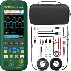 BSIDE O7 Handheld Digital Oscilloscope 2 Channel Multimeter Signal Generator 3.98 Inch Full Screen 25MHz 208MSa/s Rechargeable Oscilloscope 6000A Current Voltage Temperature Diode Capacity Measurement