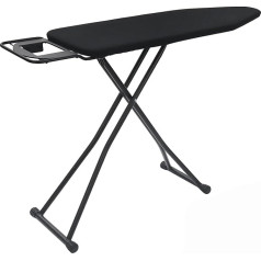 Rainberg 122 x 38 cm, Folding with Jumbo Iron Rest, Adjustable Height up to 93 cm, Foldable and Foldable Ironing Board with Extra Cover (Black)